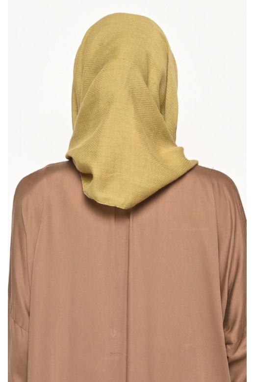 Pasmina Voal Zaffron Jahit Tepi Olive